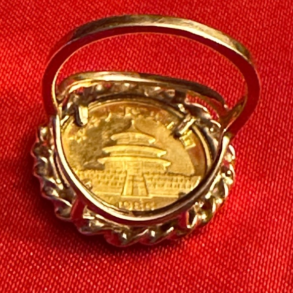 WOW POSHMARK - Authentic Gold Coin Panda Ring - Picture 16 of 16